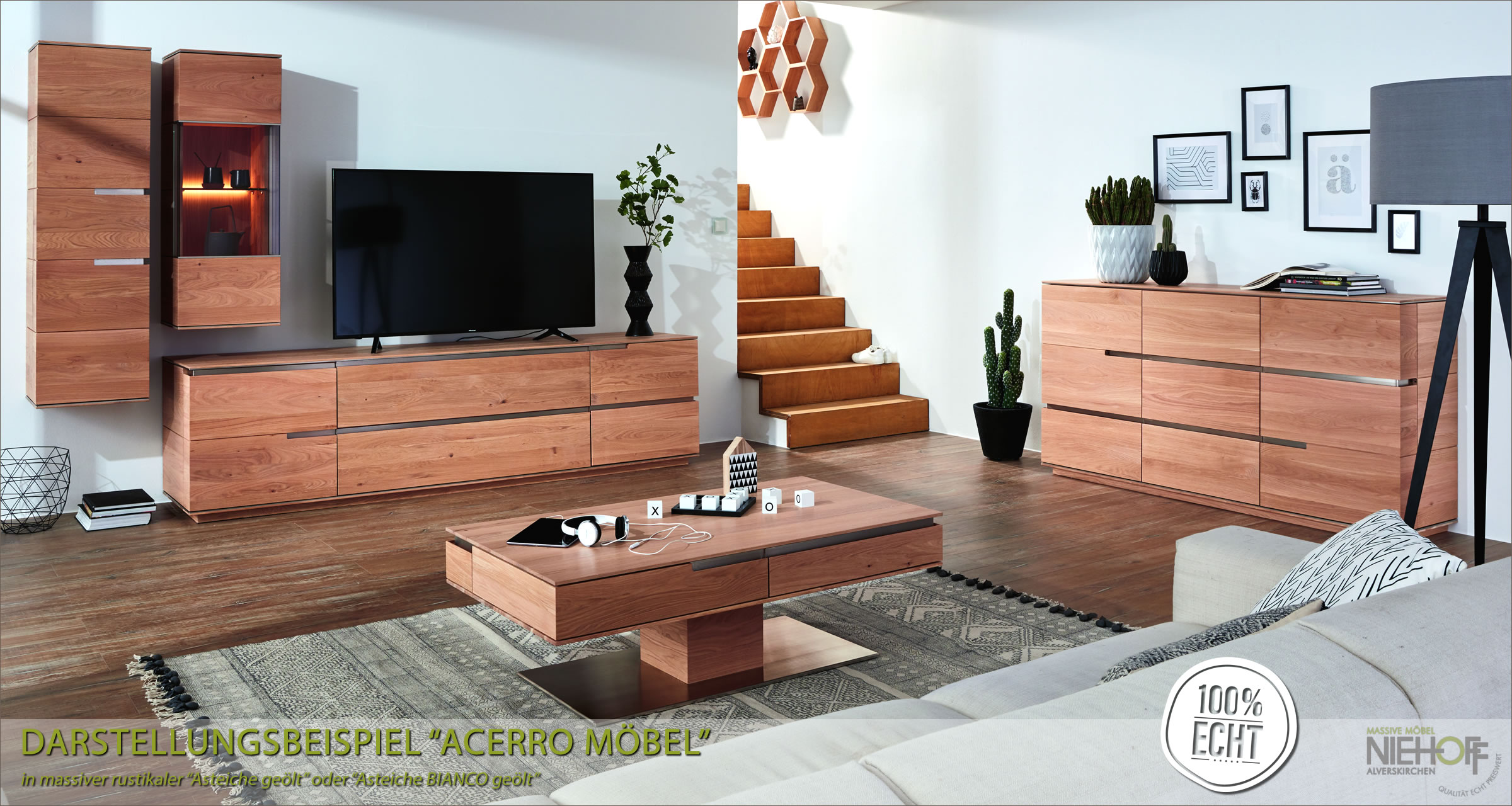 Acerro - massive Möbel für Wohnzimmer, Esszimmer von Wimmer in Asteiche